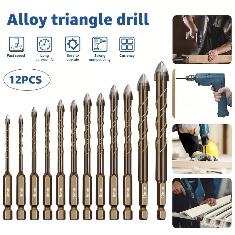 VIERSCHNEIDIGER KREUZBOHRER (4 STÜCK/SET)