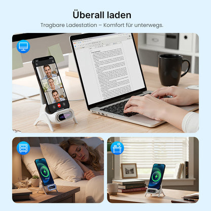 🔥 50% Direktrabatt ⚡ Der magnetische 2-in-1-Kabellose Ladestand – ablegen, sofort laden, aufnehmen, sofort nutzen