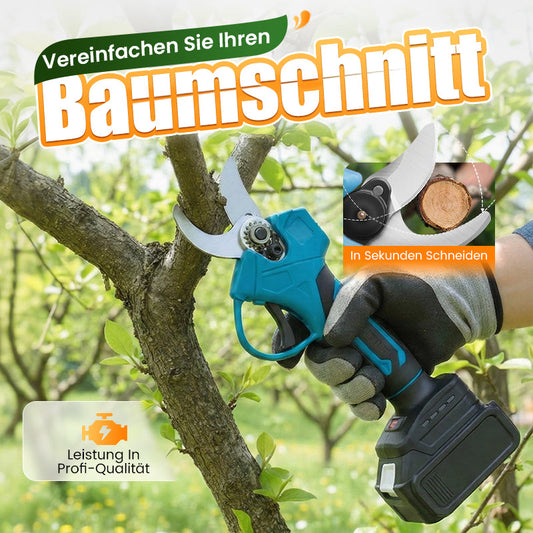 ELEKTRISCHE GARTENSCHEERE - Akku & 10mm Schnittkapazität, 2h Schnellladung, Ergonomisch für Garten und Obstgarten 🌿🔋