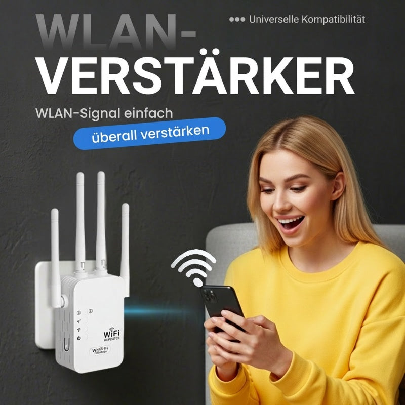 🎁 WLAN-Verstärker – 1200 Mbit/s, Dualband (5 GHz / 2,4 GHz) 📶 Maximale Signalverstärkung – stabile Verbindung im ganzen Haus!