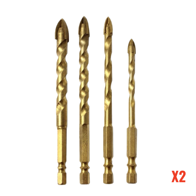 VIERSCHNEIDIGER KREUZBOHRER (4 STÜCK/SET)