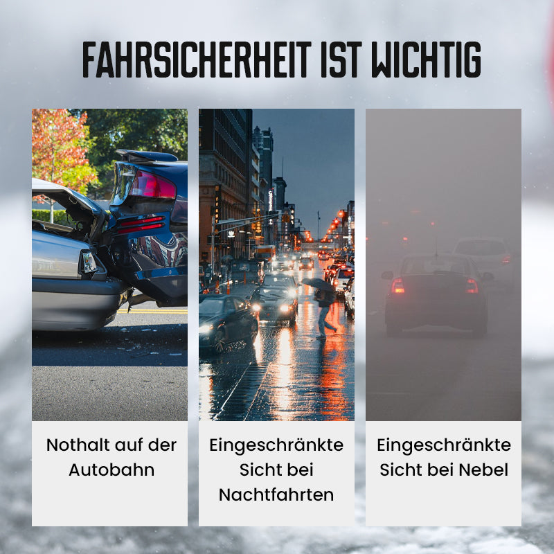 2-in-1 Solar-Warndreieck-Leuchten für den Notfall | Ideal für Winter-Nacht-Pannen | Sicheres Parking bei Pannen