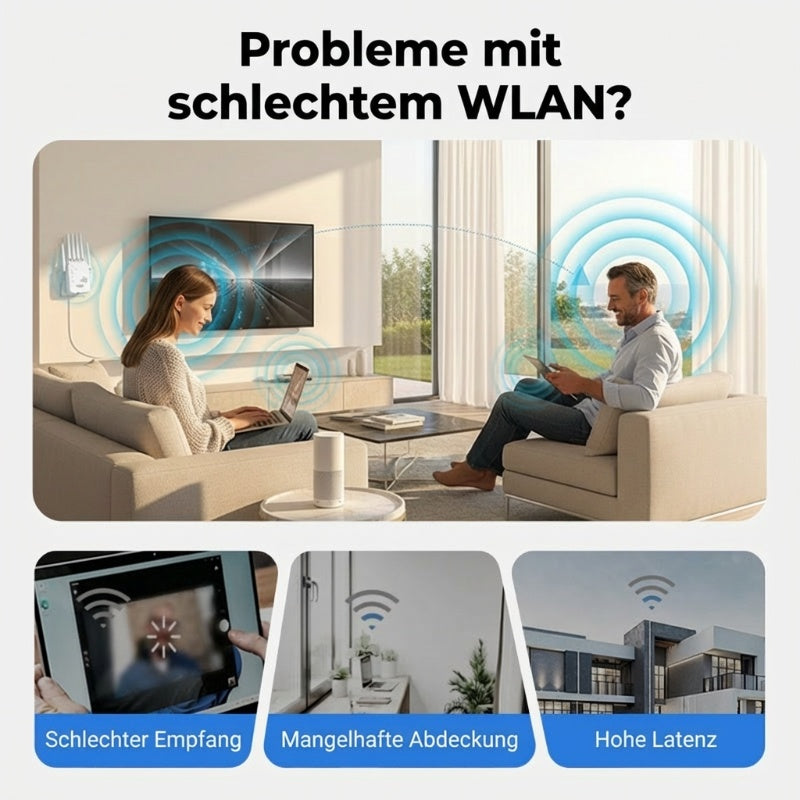 🎁 WLAN-Verstärker – 1200 Mbit/s, Dualband (5 GHz / 2,4 GHz) 📶 Maximale Signalverstärkung – stabile Verbindung im ganzen Haus!