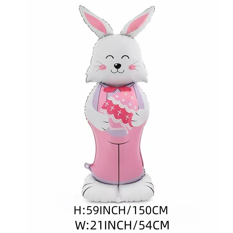 🎁 Oster-Frühbucher-Sale : €9.99!!🐰 Riesen 3D-Steh-Hase-Ballon – selbststehend für festliche Stimmung