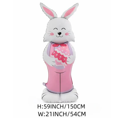 🎁 Oster-Frühbucher-Sale : €9.99!!🐰 Riesen 3D-Steh-Hase-Ballon – selbststehend für festliche Stimmung
