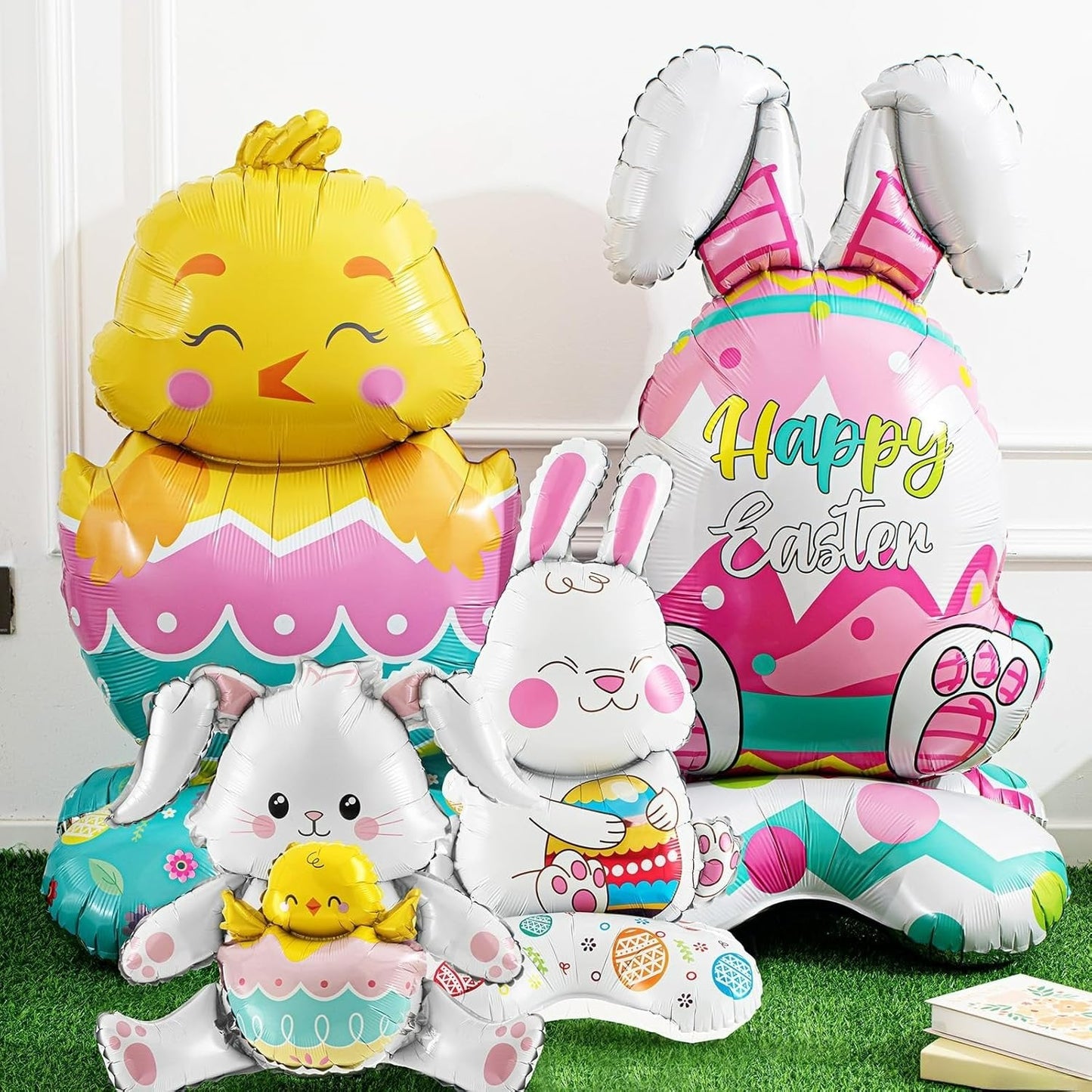 🎁 Oster-Frühbucher-Sale : €9.99!!🐰 Riesen 3D-Steh-Hase-Ballon – selbststehend für festliche Stimmung