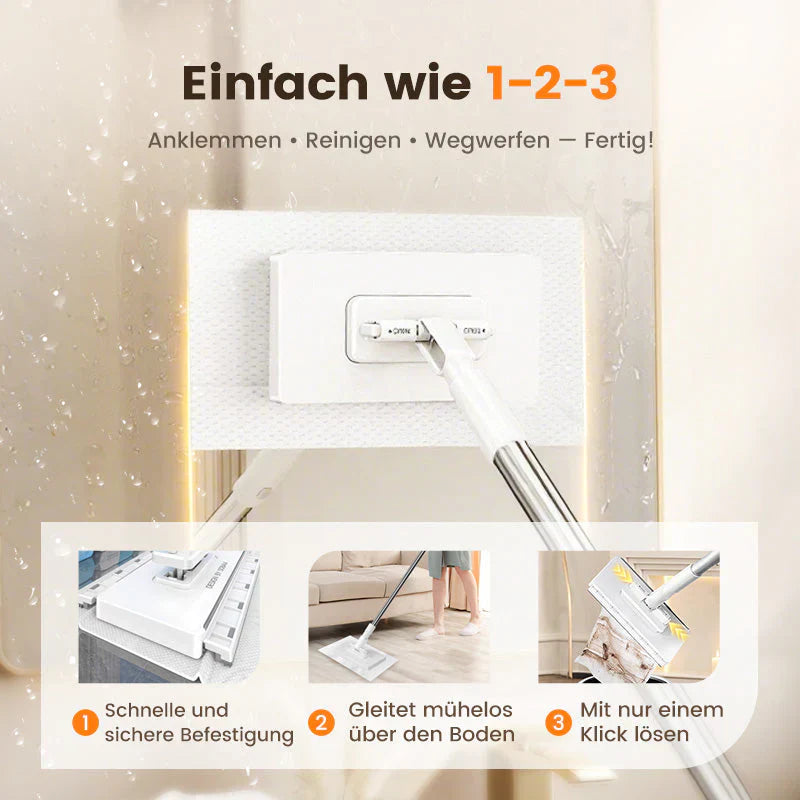 🎁 Kaufe 2, erhalte 1 GRATIS! 🧹✨ Einweg-Staubmopp mit 4 wiederverwendbaren Bezügen – Praktisch und effektiv 💥🌟