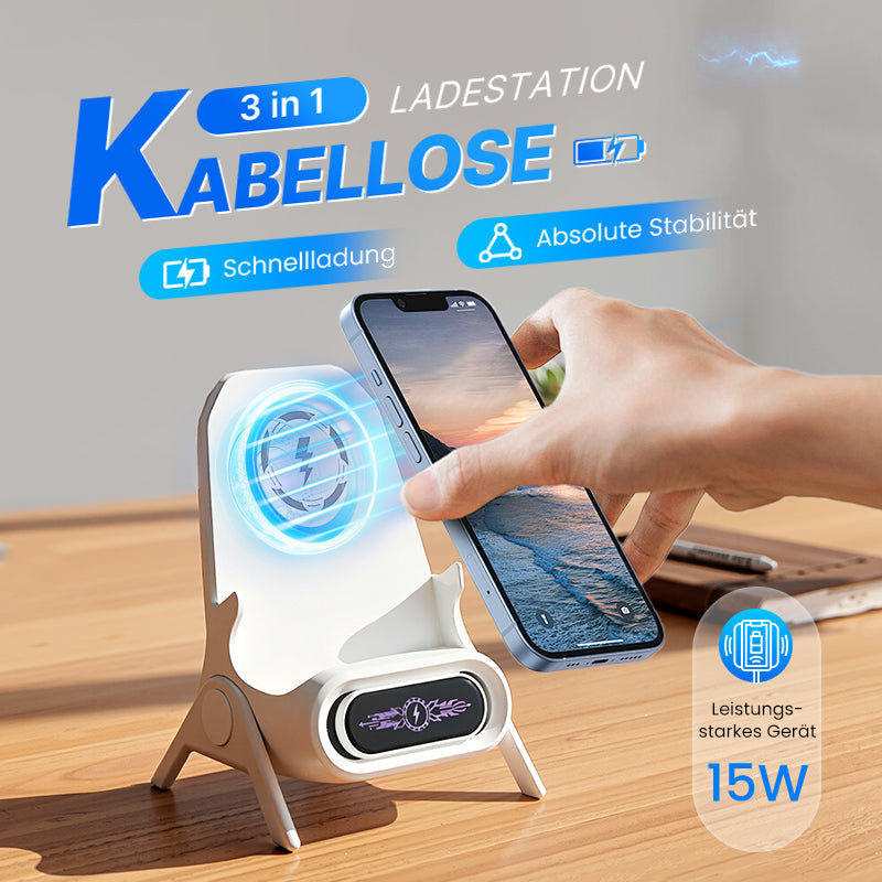 🔥 50% Direktrabatt ⚡ Der magnetische 2-in-1-Kabellose Ladestand – ablegen, sofort laden, aufnehmen, sofort nutzen