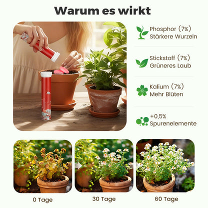 🔥Blumen glücklich machen – ganz ohne Aufwand!Bio-Dünger Tabletten | Langzeitwirkung für üppige Pflanzen | 50% Rabatt 🌱