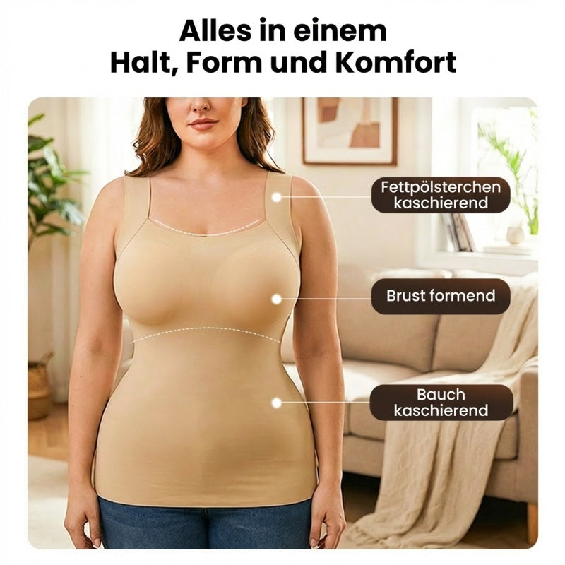 👚 🔥60.000+ VERKAUFT!💐Damen-Thermotops mit Rundhalsausschnitt und integriertem BH