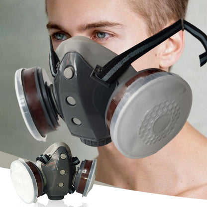 💎 40% RABATT! ⛑️ Aktivkohle-Anti-Staub-Doppeltank-Gasmaske – Doppelfilter, Gas- & Partikelschutz, inkl. Schutzbrille 🔥