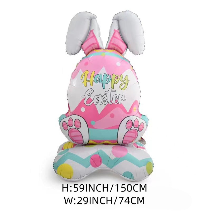 🎁 Oster-Frühbucher-Sale : €9.99!!🐰 Riesen 3D-Steh-Hase-Ballon – selbststehend für festliche Stimmung