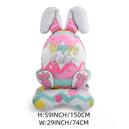 🎁 Oster-Frühbucher-Sale : €9.99!!🐰 Riesen 3D-Steh-Hase-Ballon – selbststehend für festliche Stimmung