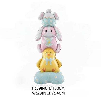 🎁 Oster-Frühbucher-Sale : €9.99!!🐰 Riesen 3D-Steh-Hase-Ballon – selbststehend für festliche Stimmung