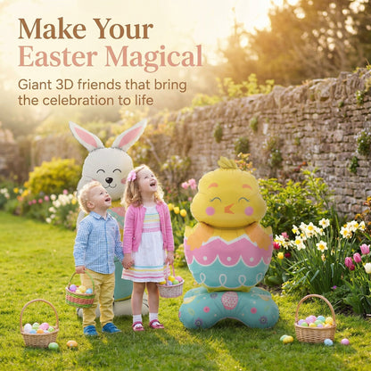 🎁 Oster-Frühbucher-Sale : €9.99!!🐰 Riesen 3D-Steh-Hase-Ballon – selbststehend für festliche Stimmung