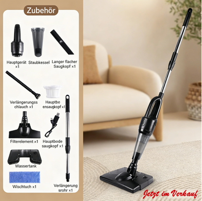 🚀Nass- und Trockenstaubsauger mit Selbstreinigungsfunktion ⚡ Kabelloser All-in-One Bodenreiniger für Hartböden 🏠 Leicht & Effizient: Entfernt Tierhaare und Krümel mühelos 🐾🧹