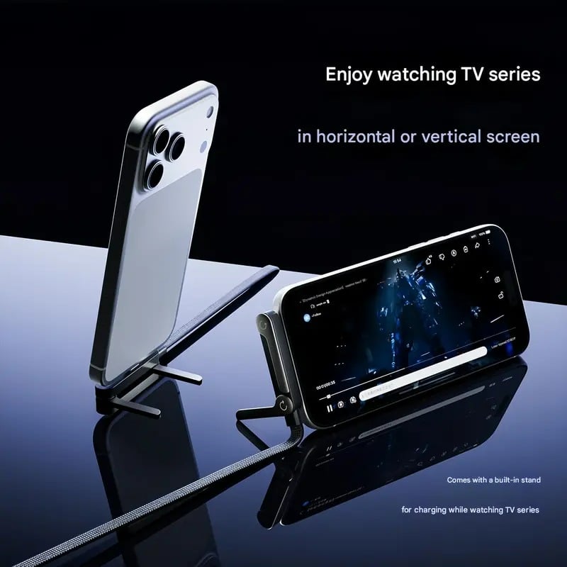 🔥Solange der Vorrat reicht 50% Rabatt!🎉2-in-1-Geflochtenes Schnellladekabel mit integriertem Handyhalter