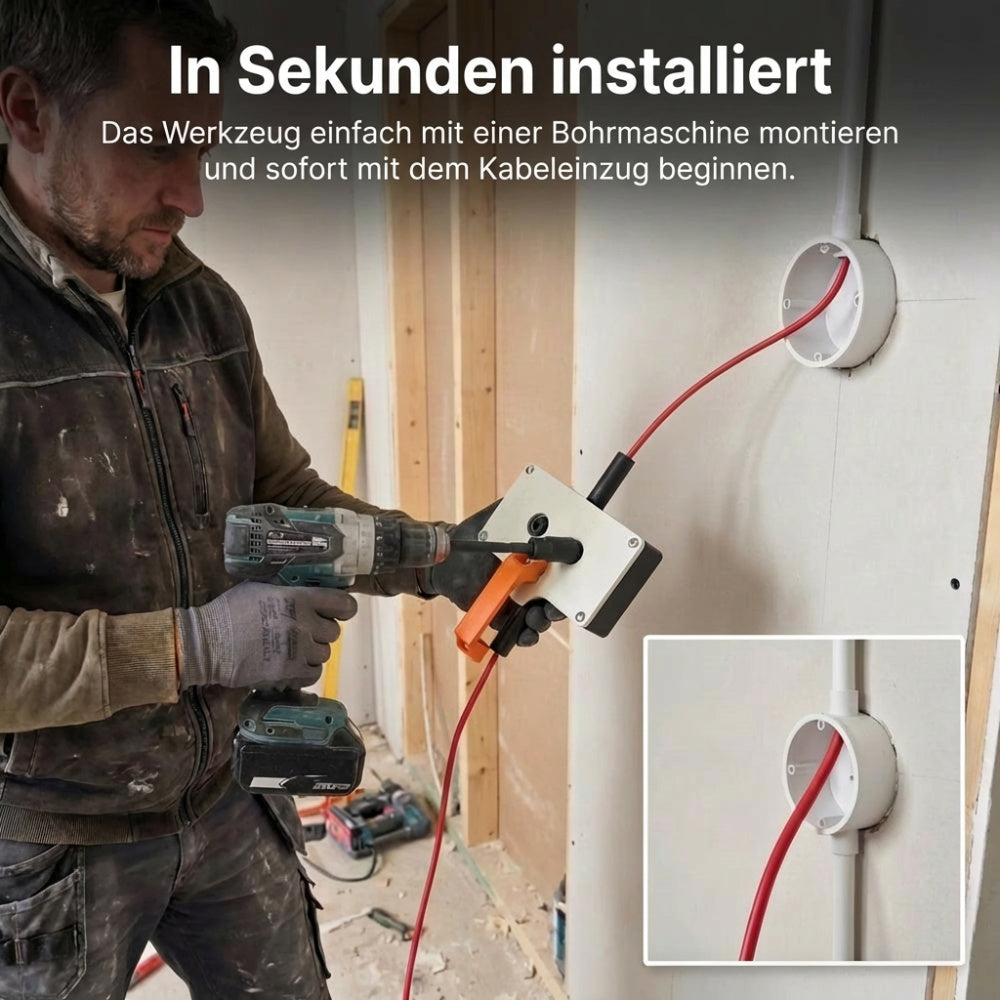 Profi Kabeleinziehhilfe – Werkzeug für müheloses & schnelles Kabelziehen