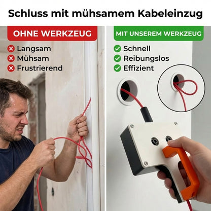 Profi Kabeleinziehhilfe – Werkzeug für müheloses & schnelles Kabelziehen