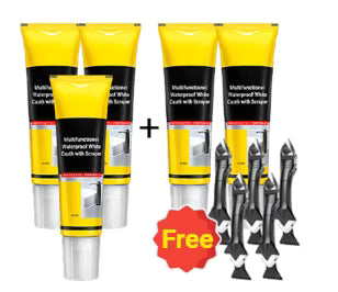 🏠 KAUFE 2, ERHALTE 1 GRATIS! ⛏️ Weiße Dichtungsmasse Multifunktion – Wasserdicht, Schimmelresistent & Mit Abzieher 🧱