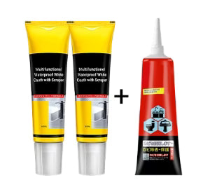 🏠 KAUFE 2, ERHALTE 1 GRATIS! ⛏️ Weiße Dichtungsmasse Multifunktion – Wasserdicht, Schimmelresistent & Mit Abzieher 🧱