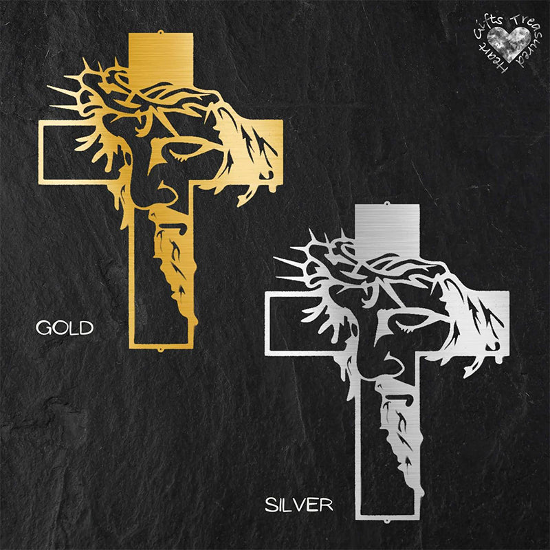 ✝️🕊️Jesus Kreuz Metallschild Christus Wanddekoration