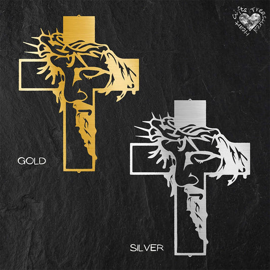 ✝️🕊️Jesus Kreuz Metallschild Christus Wanddekoration