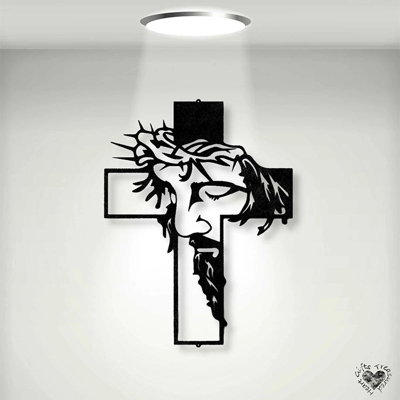 ✝️🕊️Jesus Kreuz Metallschild Christus Wanddekoration