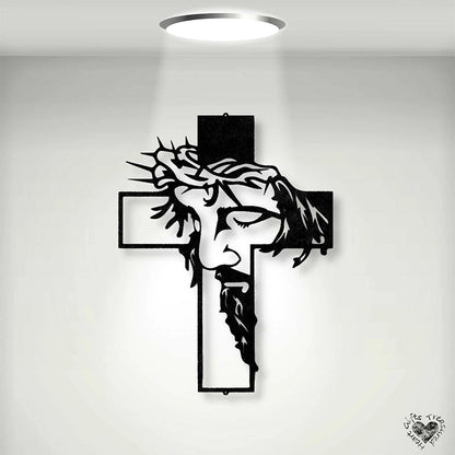 ✝️🕊️Jesus Kreuz Metallschild Christus Wanddekoration