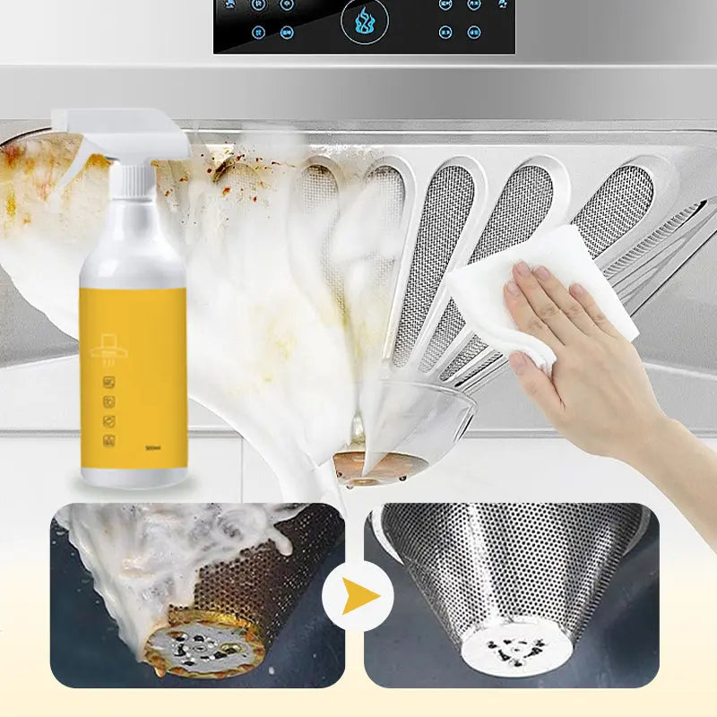 ⏳Begrenzte Zeit 50% Rabatt💥🍳 Küchenfettentferner Spray – Sofortige Reinigung für Dunstabzugshauben, Herde und Spülen ohne Schrubben! ✅ Effektiv & Zeitsparend