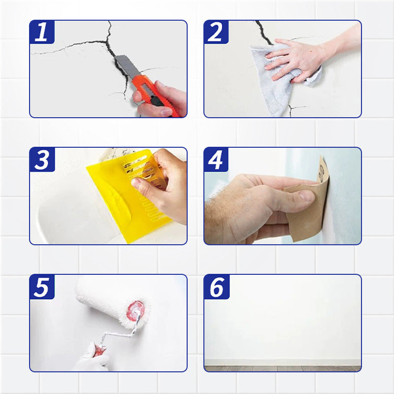 🧱🛠️Faserelastische Anti-Riss-Wandreparaturpaste