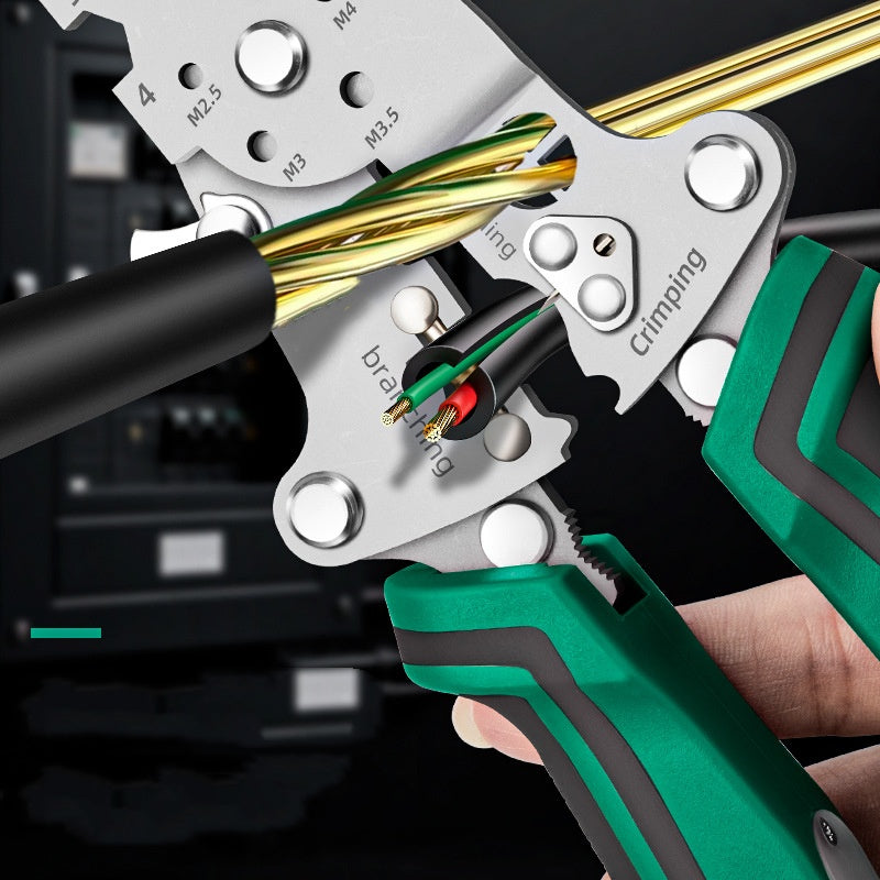 ✨Multifunktions-Abisolierzange zum Zusammenklappen mit Spannungsprüfer