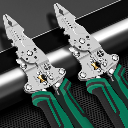 ✨Multifunktions-Abisolierzange zum Zusammenklappen mit Spannungsprüfer