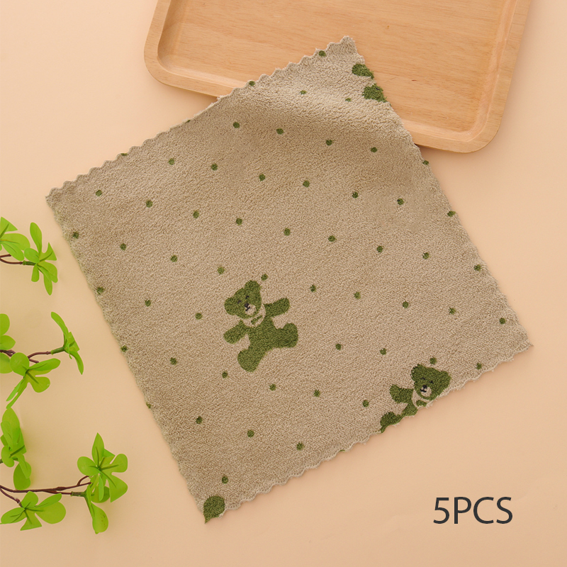 💥 Heißer Verkauf 50% Rabatt🔥5 Stück korallenfarbene Flanell-Geschirrtücher für den Heimgebrauch