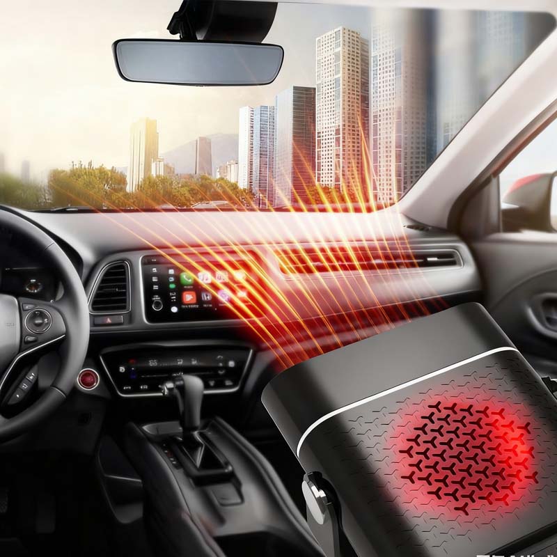 2-in-1 Tragbare Autheizung - 360° Drehung & Doppelspannung (12V/24V) für Schnelles Entfrosten und Heizen 🚗❄️