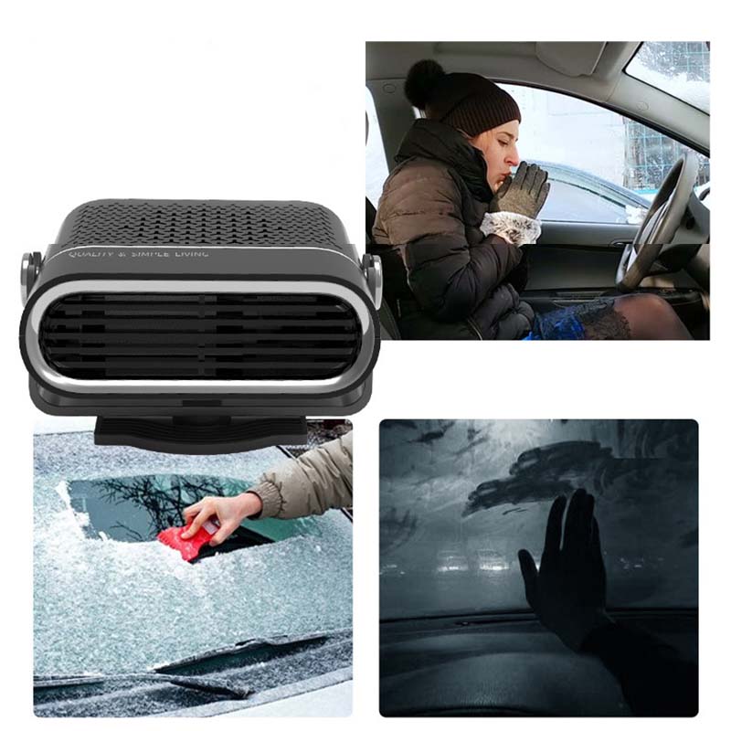 2-in-1 Tragbare Autheizung - 360° Drehung & Doppelspannung (12V/24V) für Schnelles Entfrosten und Heizen 🚗❄️