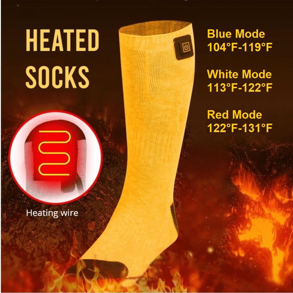🔥🧦Erhitzte Socken mit einstellbarer Temperatur - verbesserte Batterien - Unisex