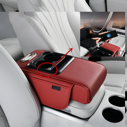 Armlehnen-Organizer für Autos mit USB-Ladeanschlüssen