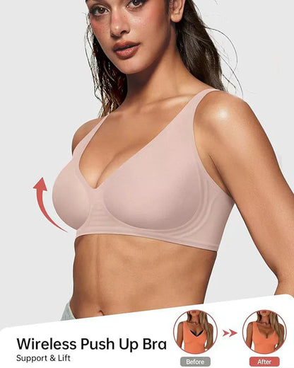 🎀Zeitbegrenztes Angebot 💕  – der ultra-bequeme, drahtlose Damen-BH: nahtlos, Tief-V & Push-Up
