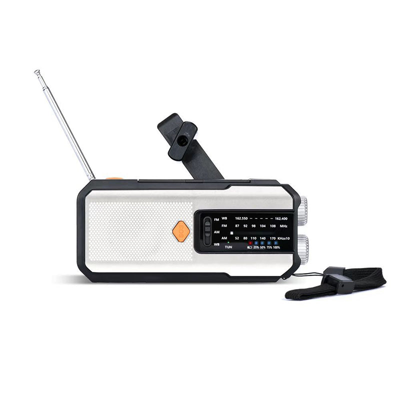 💎  💎 Radio Météo d’Urgence Multifonction – Solaire, Manivelle & Powerbank 2000 mAh avec Alarme SOS 🌞📻