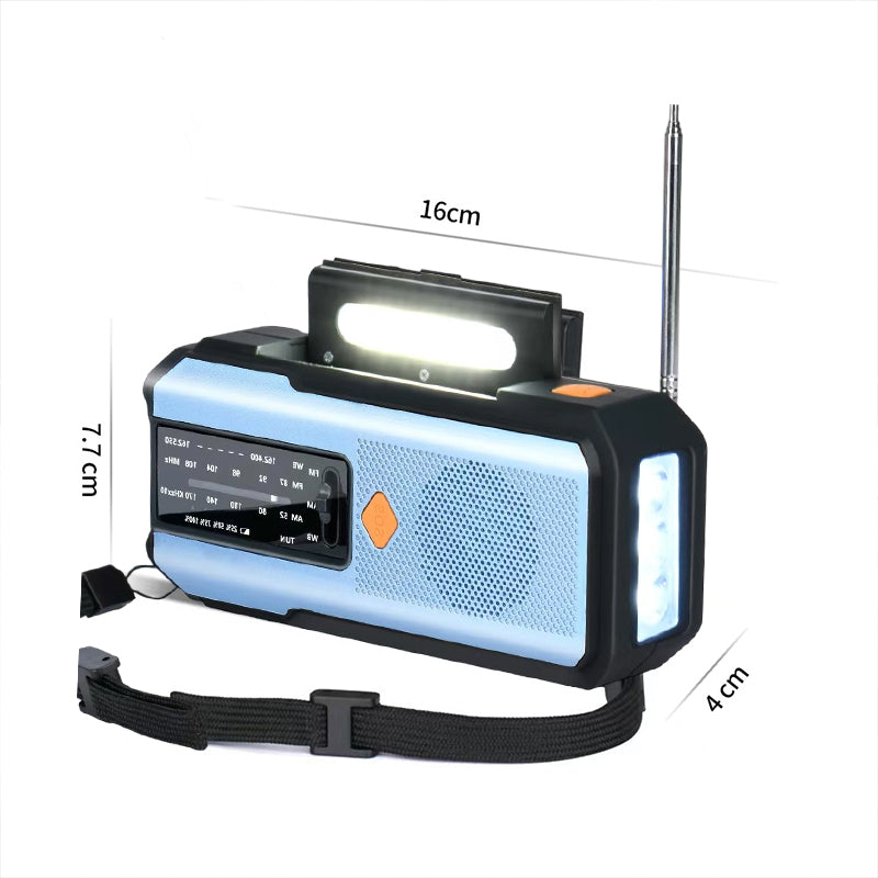 💎  💎 Radio Météo d’Urgence Multifonction – Solaire, Manivelle & Powerbank 2000 mAh avec Alarme SOS 🌞📻