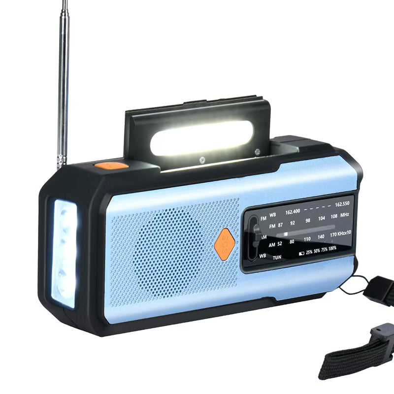💎  💎 Radio Météo d’Urgence Multifonction – Solaire, Manivelle & Powerbank 2000 mAh avec Alarme SOS 🌞📻