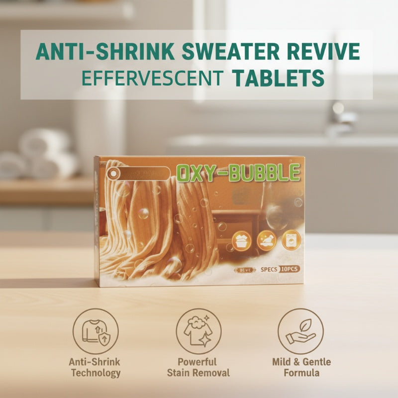🧶 🧺 Sweater Revive Tabletten – Schrumpft nicht, Macht Pullover weich & Farbecht ⚗️