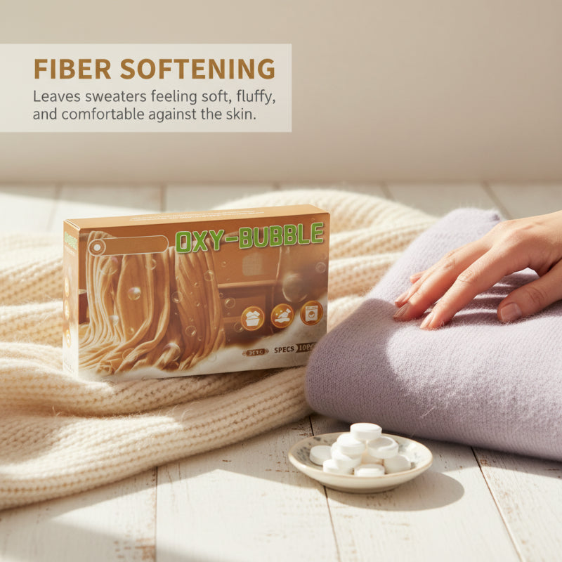🧶 🧺 Sweater Revive Tabletten – Schrumpft nicht, Macht Pullover weich & Farbecht ⚗️