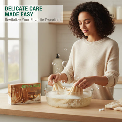 🧶 🧺 Sweater Revive Tabletten – Schrumpft nicht, Macht Pullover weich & Farbecht ⚗️