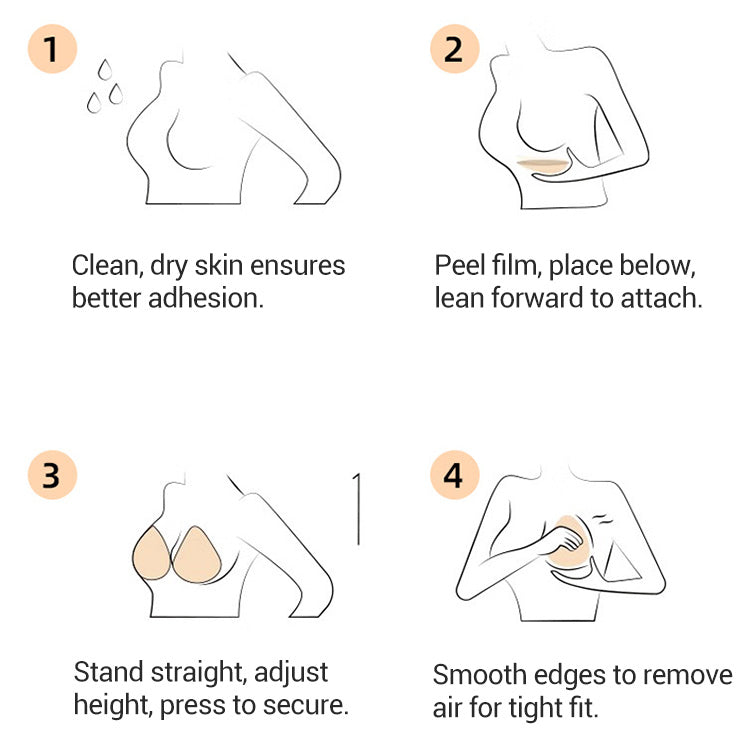 Unsichtbare Nippelpads mit Lifting-Effekt