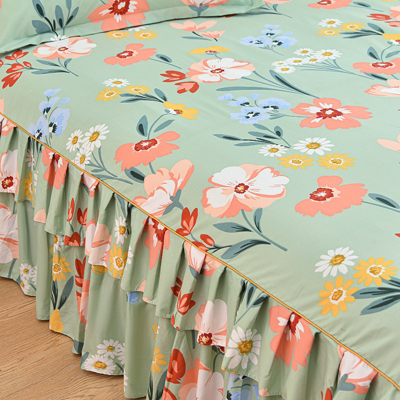 ⏳ Nur heute: 49% Rabatt | 3-teiliges Rüschen-Bettrock-Set 🛏️