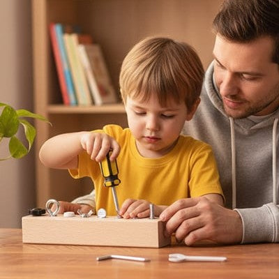 🎉Pädagogisches Schraub-Activity-Board – Feinmotorik & logisches Denken kinderleicht entwickeln🧠✨ Lernspielzeug Nr.1