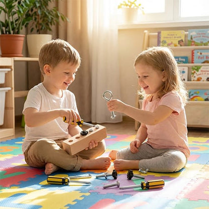 🎉Pädagogisches Schraub-Activity-Board – Feinmotorik & logisches Denken kinderleicht entwickeln🧠✨ Lernspielzeug Nr.1