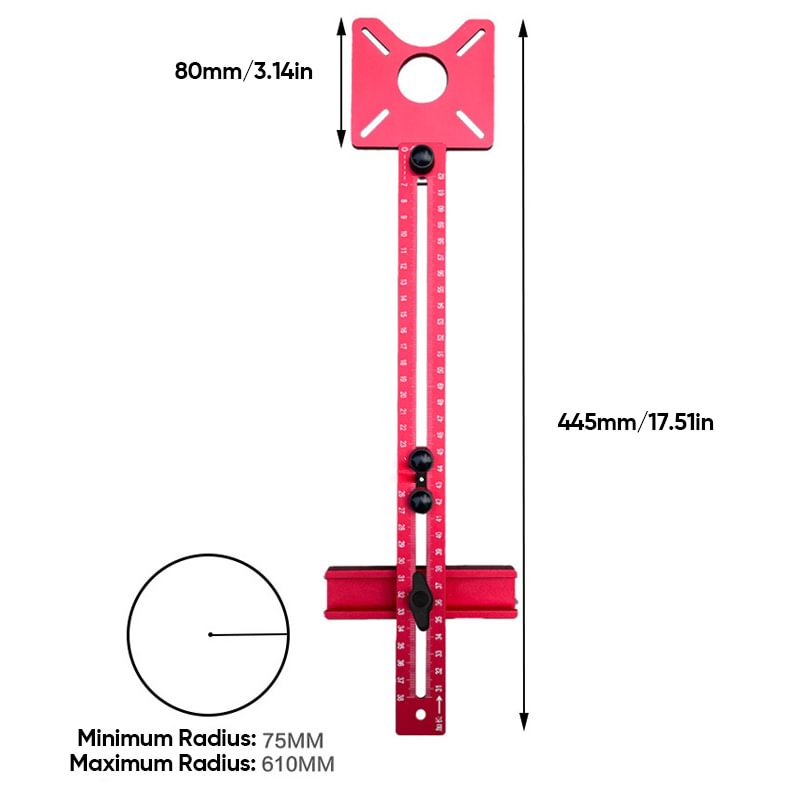 3-in-1 Fräshilfe für Perfekte Kreise & Nuten